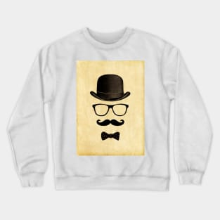 Vintage/Hipster Moustache Man Crewneck Sweatshirt